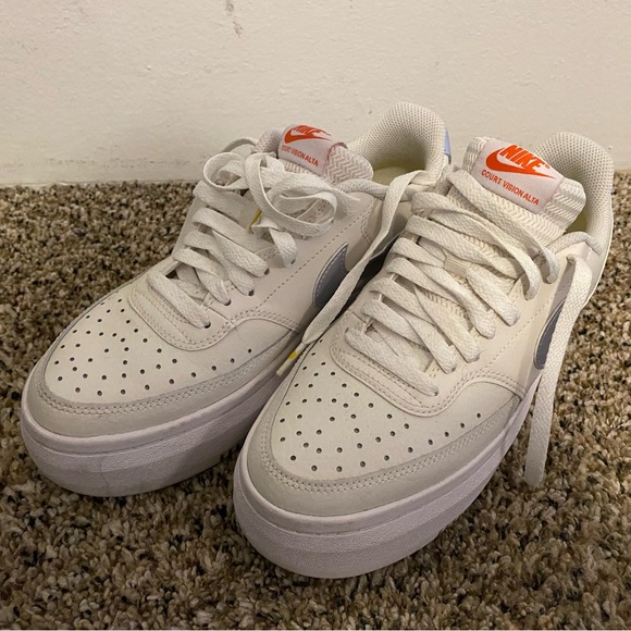 White and Blue Air Force 1s - Picture 2 of 3